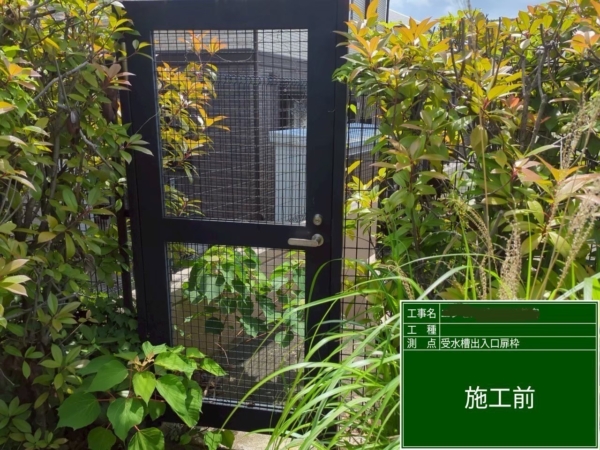 東区マンション鉄部塗装工事【受水槽出入口扉枠編】の画像