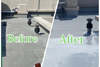 福岡市中央区　ホテル　屋上防水工事