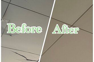 某スーツ店　福岡市南区店舗　天井破損工事