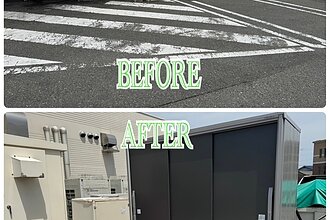 某回転寿司チェーン店舗福岡市野方店の物置設置工事