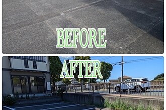 中間市駐車場白線引き工事