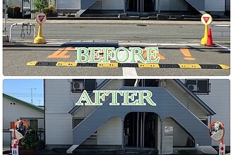 某衣服屋店舗姪浜店ミラー取付工事