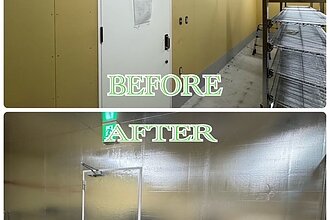 某衣服屋店舗天神店電波遮断シート貼り