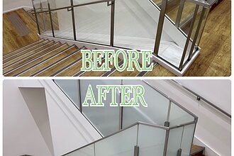 某衣服屋店舗大分店目隠しシート貼り工事のイメージ