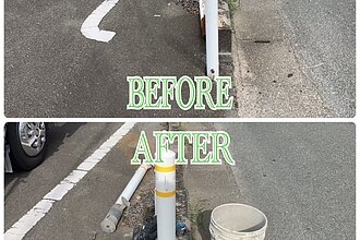 某スーツ屋店舗久留米店バリカー工事