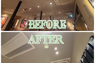 某食べ放題店舗大宰府店天井工事のイメージ