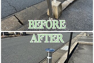 某焼肉屋店舗ポール工事のイメージ