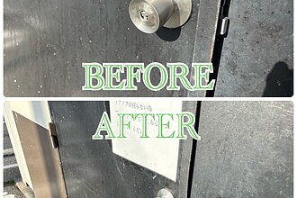 某回転寿司チェーン店舗野方店ドアノブ交換のイメージ