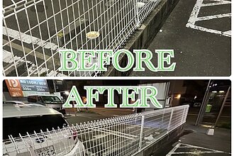 某飲食店舗博多店フェンス工事のイメージ