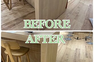 某衣服屋店舗天神店デスク工事のイメージ